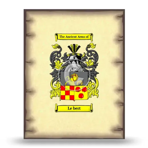 Le bert Coat of Arms Print