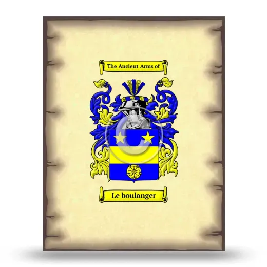 Le boulanger Coat of Arms Print