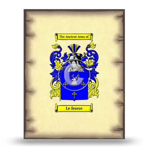 Le fesere Coat of Arms Print