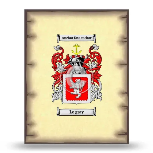 Le gray Coat of Arms Print