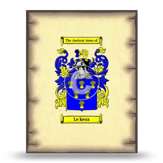 Le keux Coat of Arms Print
