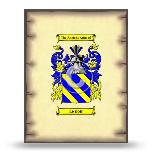 Le noir Coat of Arms Print