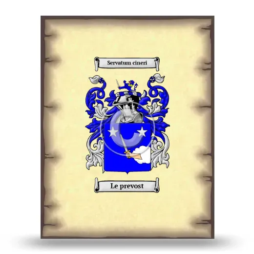 Le prevost Coat of Arms Print