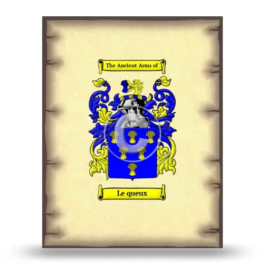 Le queux Coat of Arms Print