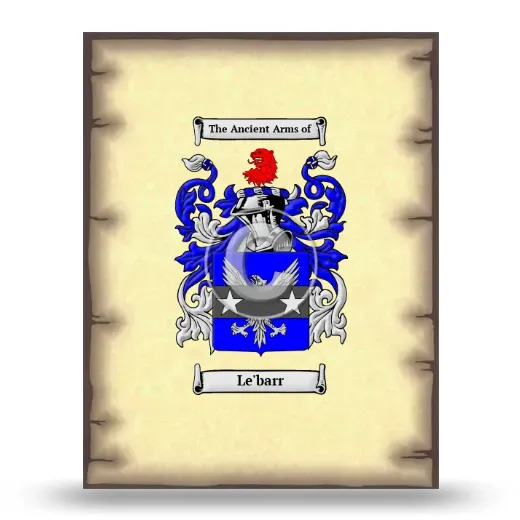 Le'barr Coat of Arms Print