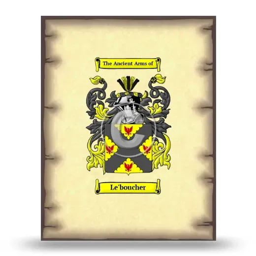 Le'boucher Coat of Arms Print