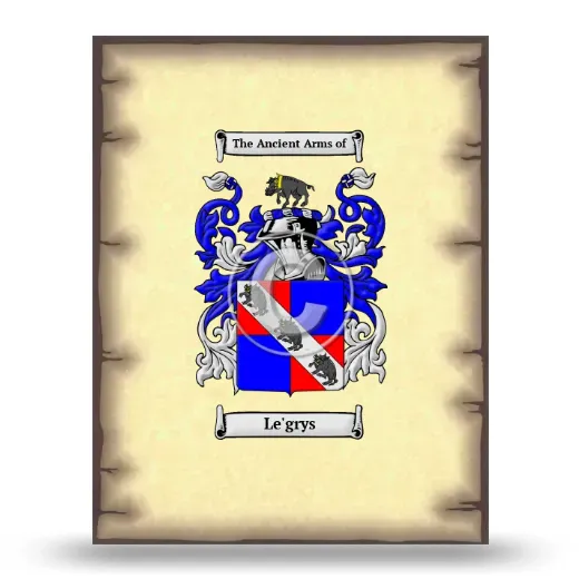 Le'grys Coat of Arms Print