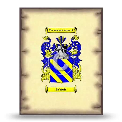 Le'noir Coat of Arms Print