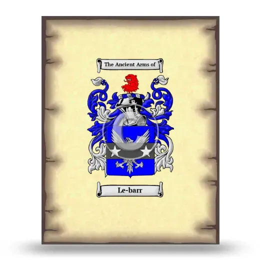 Le-barr Coat of Arms Print