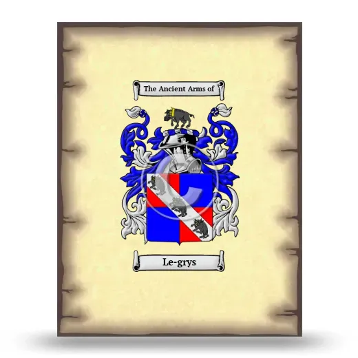 Le-grys Coat of Arms Print