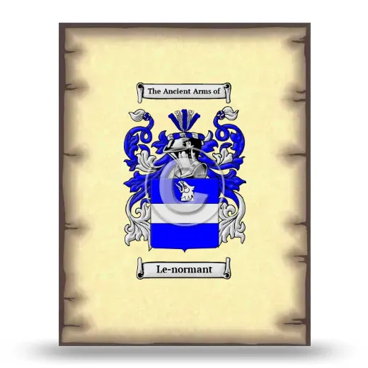 Le-normant Coat of Arms Print