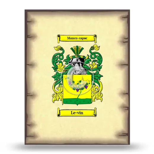 Le-vin Coat of Arms Print