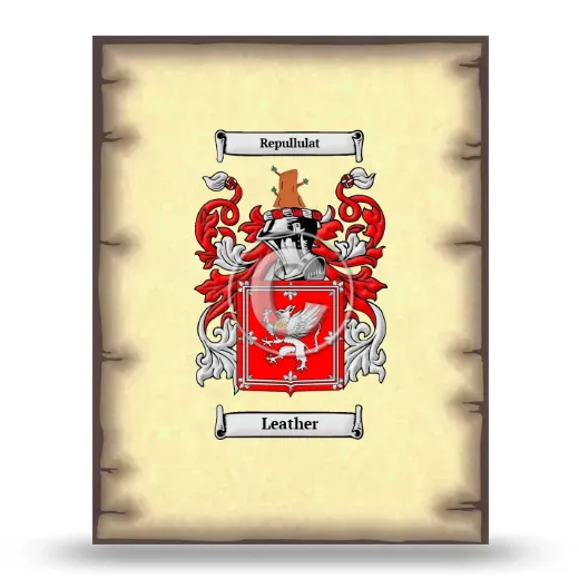 Leather Coat of Arms Print