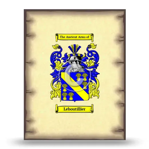Leboutillier Coat of Arms Print