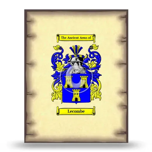 Lecombe Coat of Arms Print