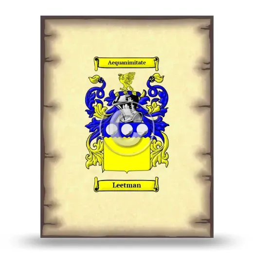 Leetman Coat of Arms Print