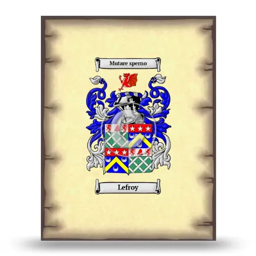 Lefroy Coat of Arms Print