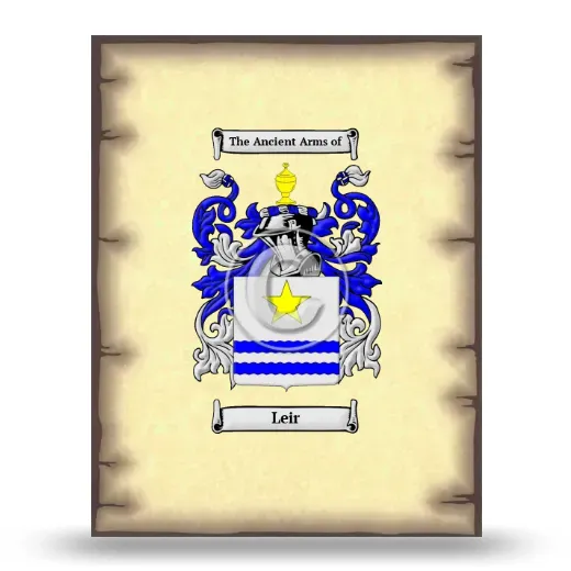 Leir Coat of Arms Print