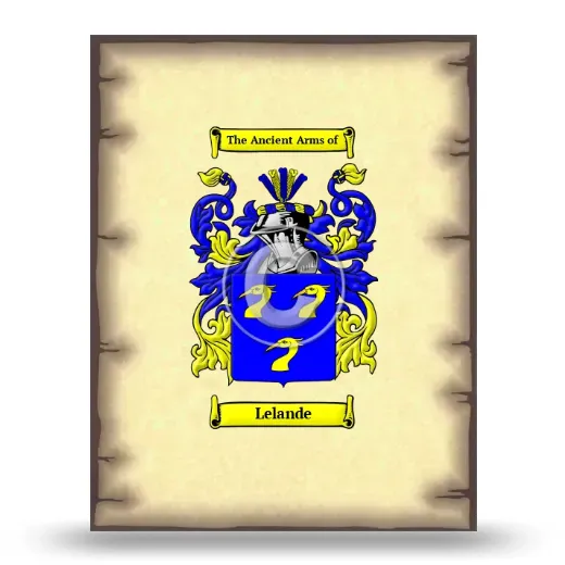 Lelande Coat of Arms Print