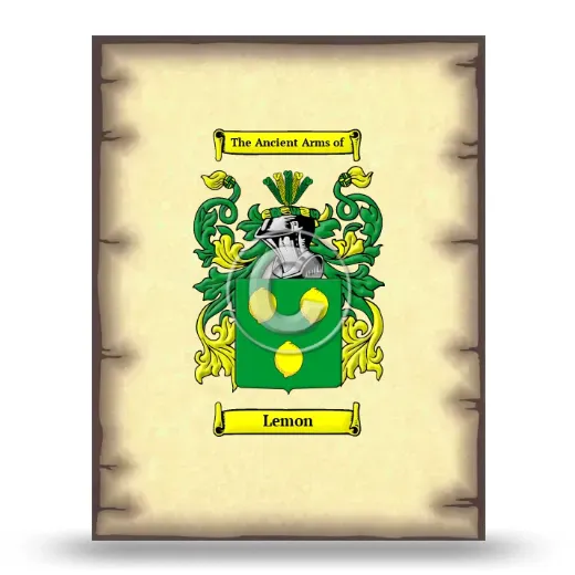 Lemon Coat of Arms Print