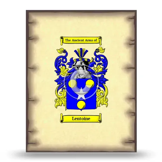 Lentoine Coat of Arms Print