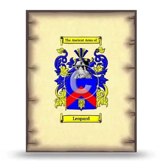 Leopard Coat of Arms Print