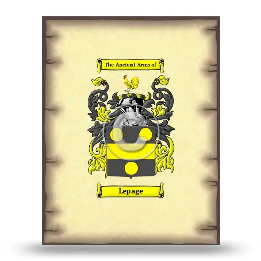 Lepage Coat of Arms Print