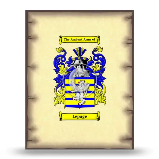 Lepage Coat of Arms Print