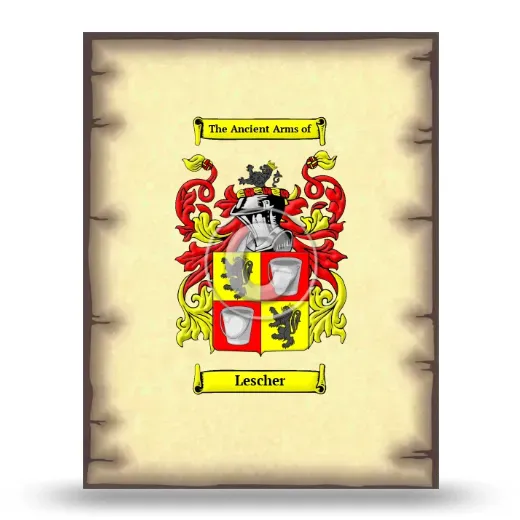 Lescher Coat of Arms Print