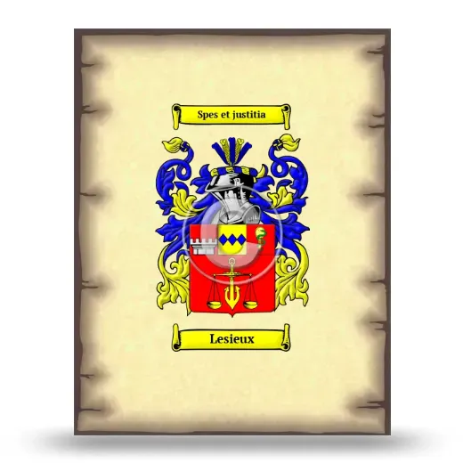 Lesieux Coat of Arms Print
