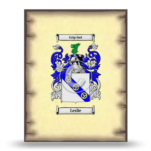 Leslie Coat of Arms Print
