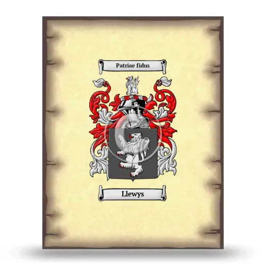 Llewys Coat of Arms Print