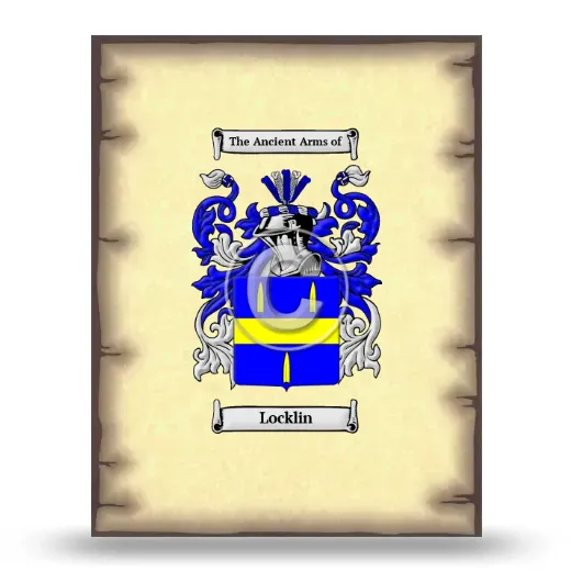 Locklin Coat of Arms Print