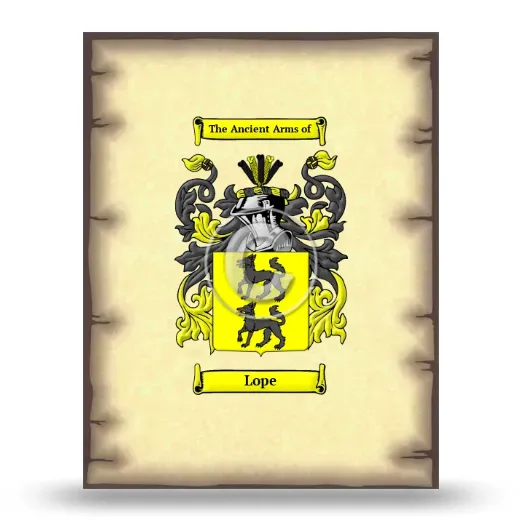 Lope Coat of Arms Print