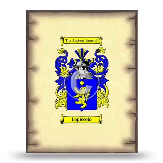Lopiccolo Coat of Arms Print