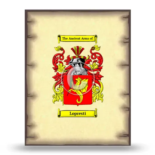 Lopresti Coat of Arms Print