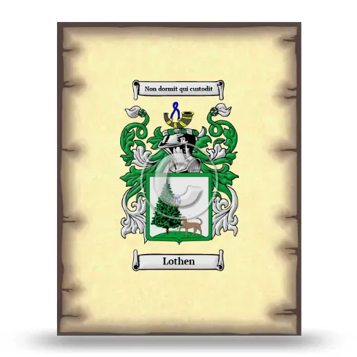 Lothen Coat of Arms Print