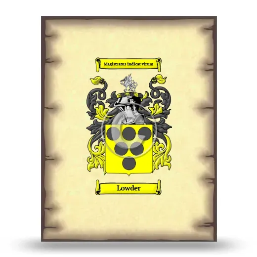 Lowder Coat of Arms Print