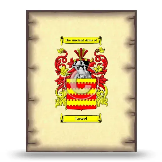 Lowel Coat of Arms Print