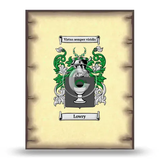 Lowry Coat of Arms Print