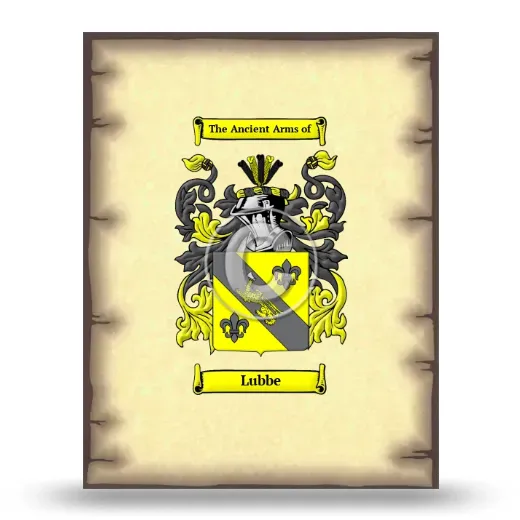 Lubbe Coat of Arms Print