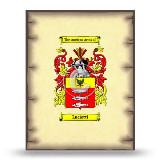Luciotti Coat of Arms Print