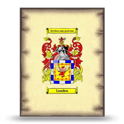 Lunden Coat of Arms Print