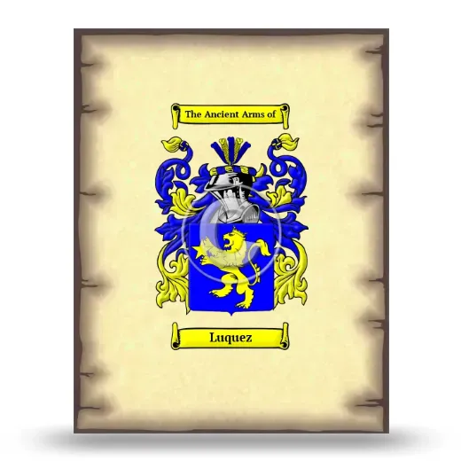 Luquez Coat of Arms Print