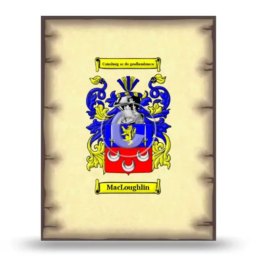 MacLoughlin Coat of Arms Print