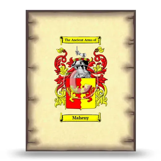 Maheny Coat of Arms Print