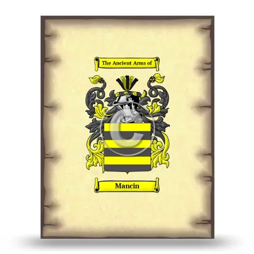 Mancin Coat of Arms Print