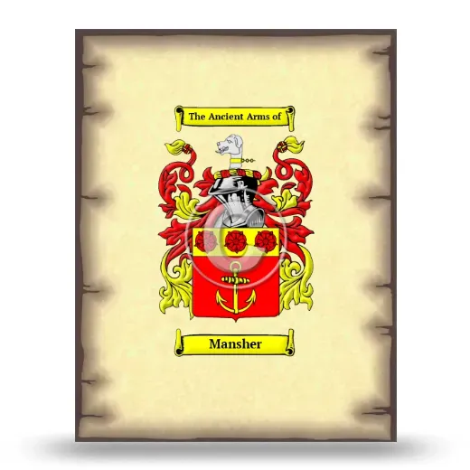 Mansher Coat of Arms Print