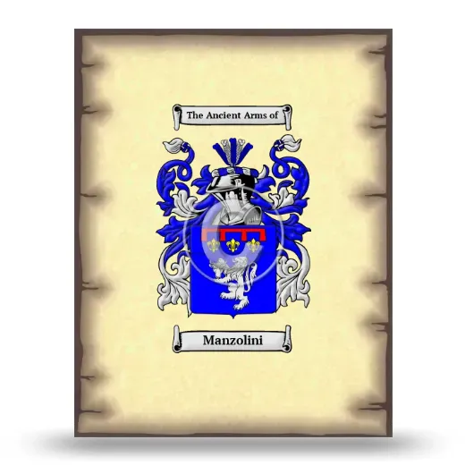 Manzolini Coat of Arms Print