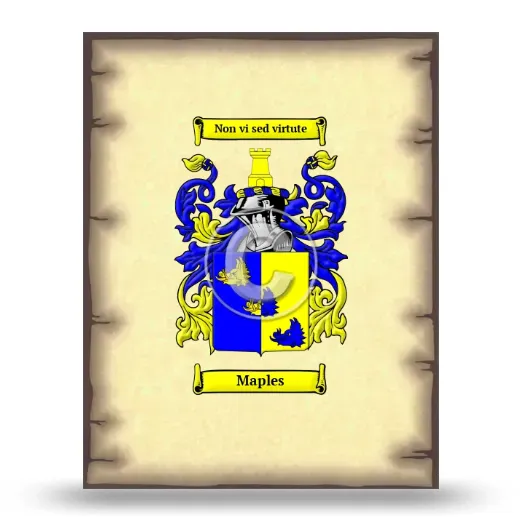 Maples Coat of Arms Print